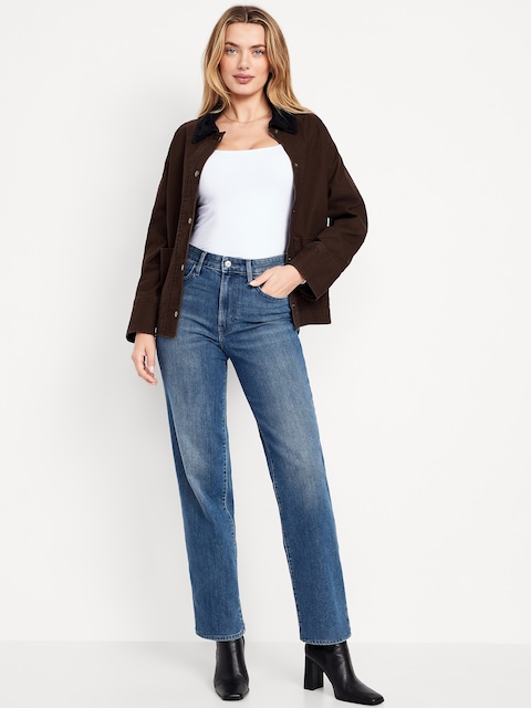 High-Waisted Wow Loose Jeans - Medium Wash