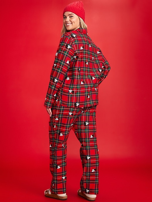 Image number 8 showing, Old Navy x Disney Mickey Mouse & Friends Printed Flannel Pajama Set for Women