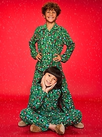 Image number 1 showing, Old Navy x Disney Gender-Neutral Button-Front Graphic Pajama Set for Kids