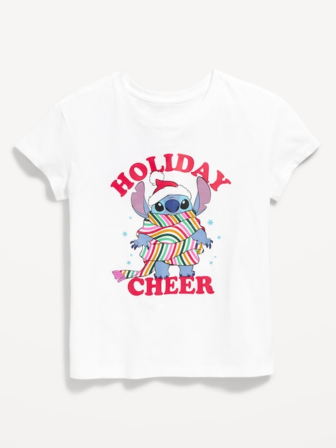 Disney© Stitch Holiday Graphic T-Shirt for Girls