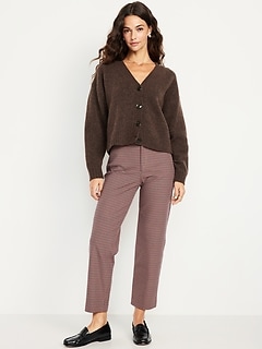 High-Waisted Pixie Straight Ankle Pants