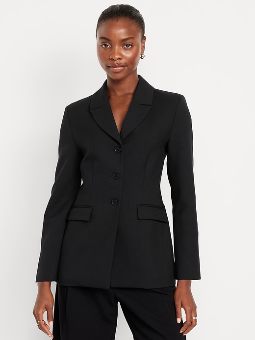Image number 1 showing, Fitted Button-Front Blazer