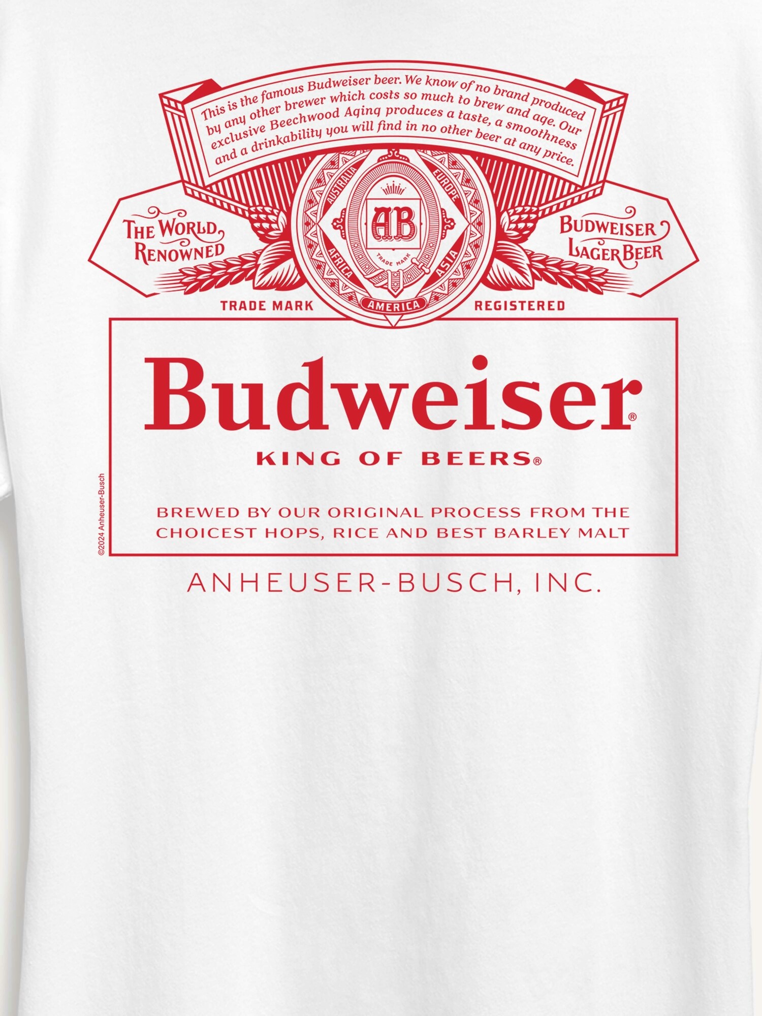 Женская футболка Old Navy Budweiser Retro Logo Short Sleeve Graphic, цвет: Белый — фото 2