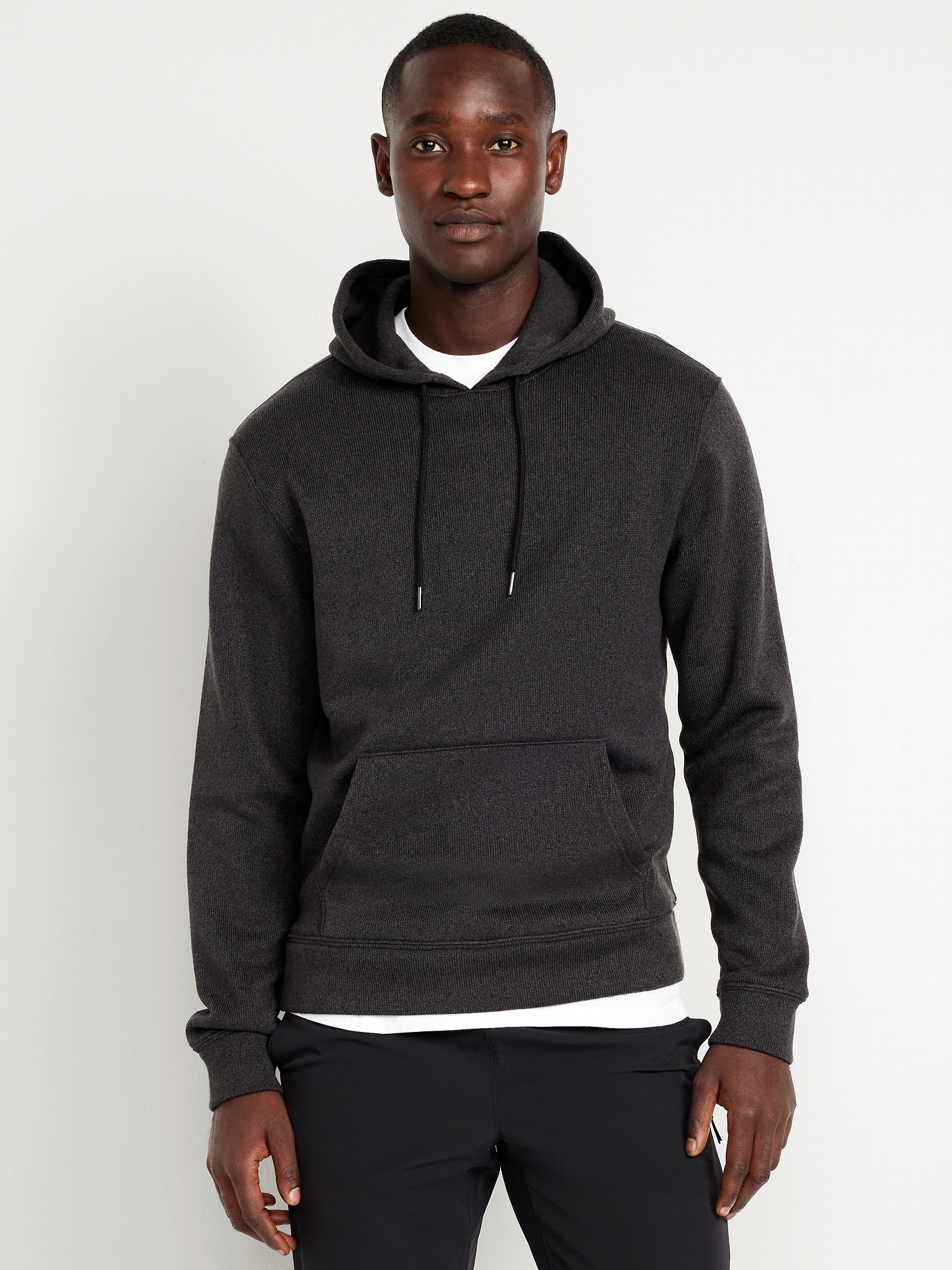 Fleece-Knit Pullover Hoodie