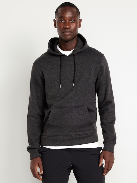 Fleece-Knit Pullover Hoodie - Black Jack