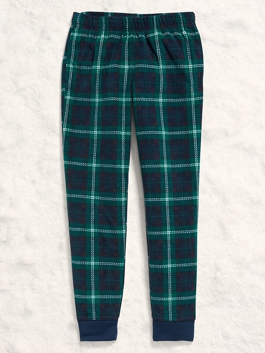 Image number 1 showing, Gender-Neutral Microfleece Jogger Pajama Pants for Kids