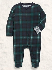 Image number 1 showing, 2-Way-Zip Sleep & Play Footed One-Piece for Baby