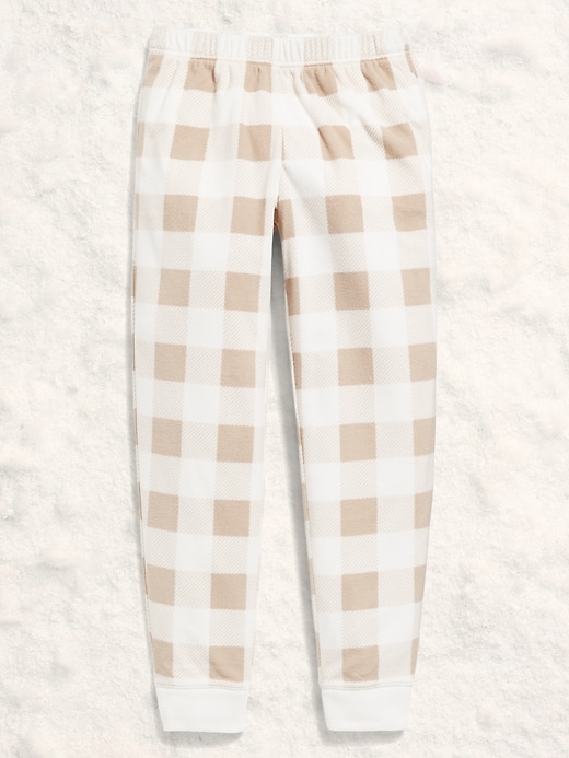 Image number 1 showing, Gender-Neutral Microfleece Jogger Pajama Pants for Kids