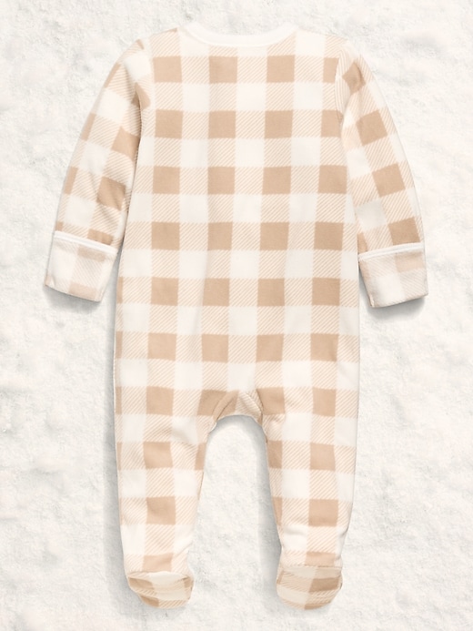 Image number 2 showing, 2-Way-Zip Sleep & Play Microfleece Footed One-Piece for Baby