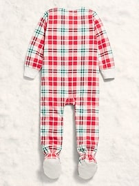 Image number 3 showing, 2-Way-Zip Microfleece Pajama One-Piece for Toddler & Baby