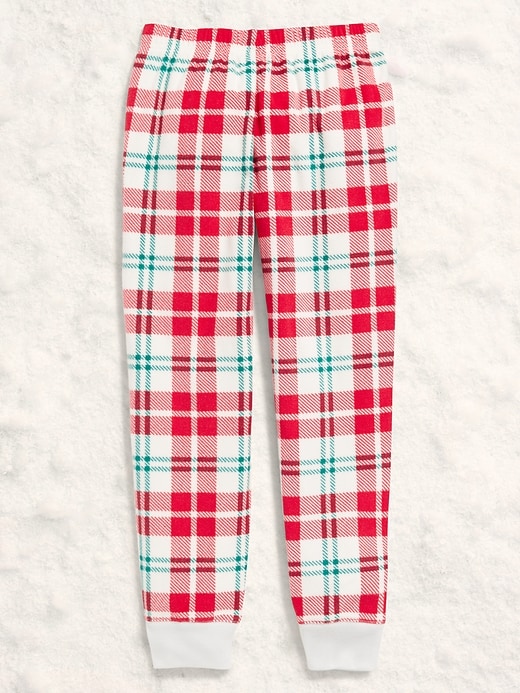 Image number 2 showing, Gender-Neutral Microfleece Jogger Pajama Pants for Kids