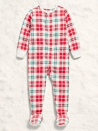 Image number 2 showing, 2-Way-Zip Microfleece Pajama One-Piece for Toddler & Baby