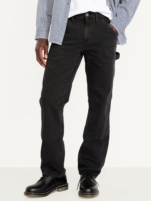90’s Straight Built-In Flex Workwear Carpenter Jeans - Black Rinse