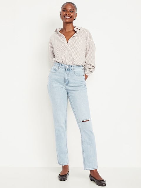 Curvy Extra High-Waisted Straight Jeans - Tamara