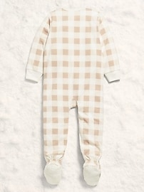 Image number 3 showing, 2-Way-Zip Microfleece Pajama One-Piece for Toddler & Baby