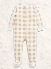 Image number 2 showing, 2-Way-Zip Microfleece Pajama One-Piece for Toddler & Baby