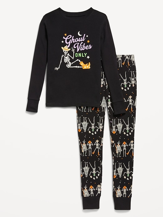 Image number 3 showing, Gender-Neutral Snug-Fit Graphic Pajama Set for Kids