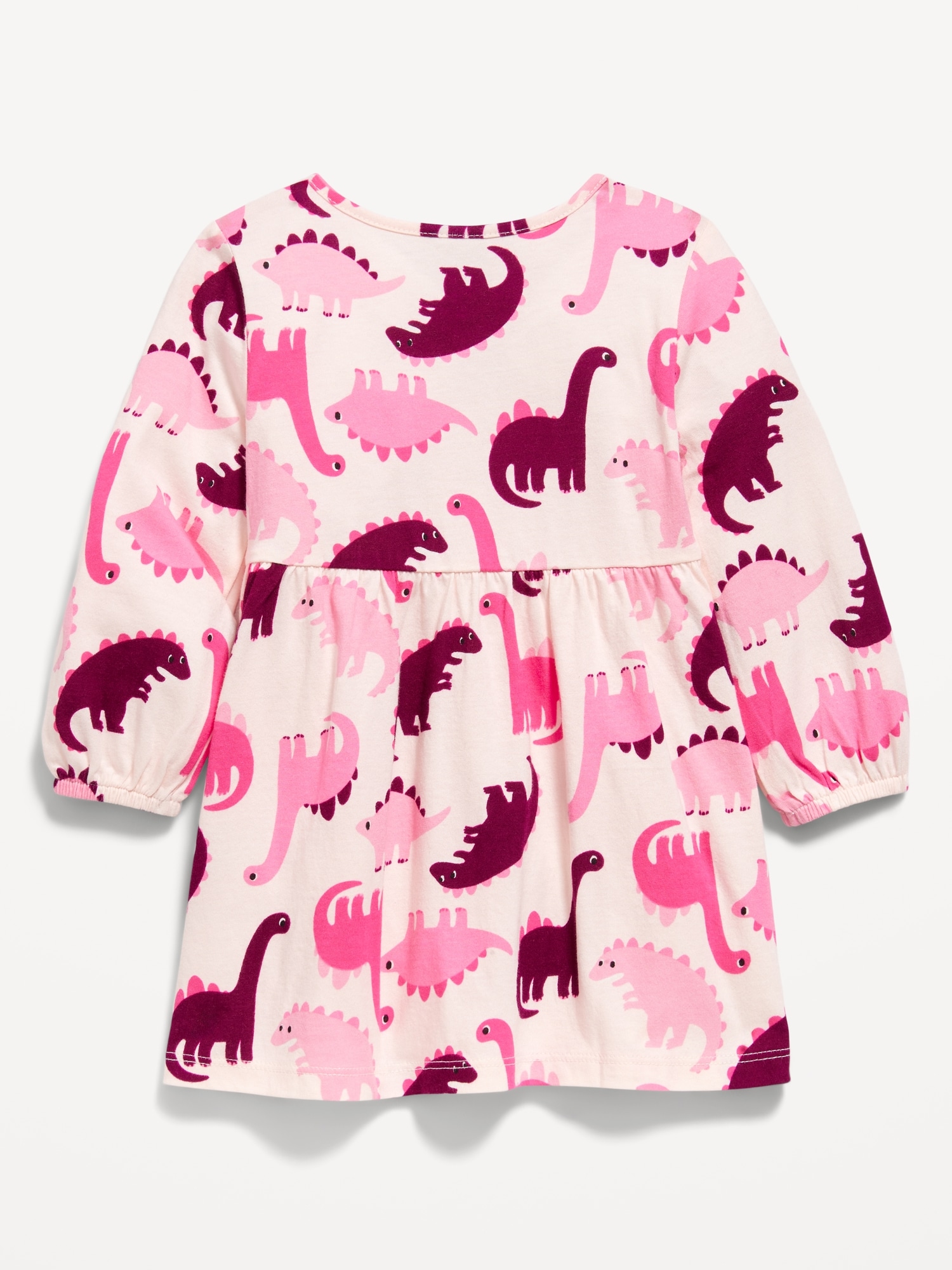 Long-Sleeve Waffle-Knit Dress for Toddler Girls