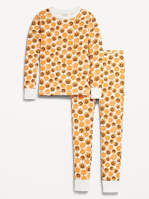 Gender-Neutral Snug-Fit Graphic Pajama Set for Kids