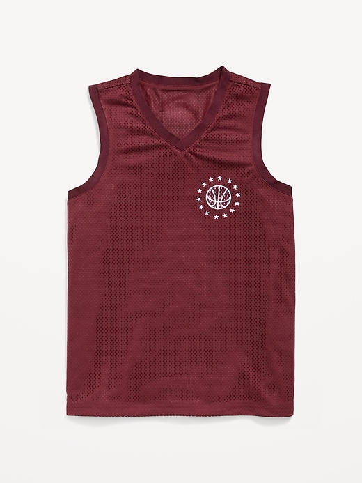 Image number 1 showing, Mesh Graphic Basketball Tank Top for Boys