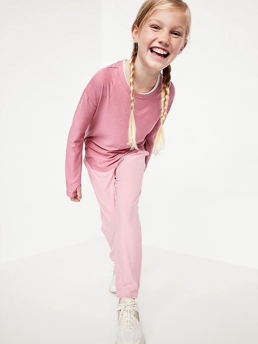 Image number 1 showing, CloudMotion High-Waisted Jogger Sweatpants for Girls