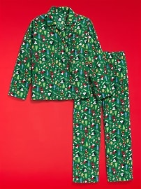 Image number 3 showing, Old Navy x Disney Gender-Neutral Button-Front Graphic Pajama Set for Kids
