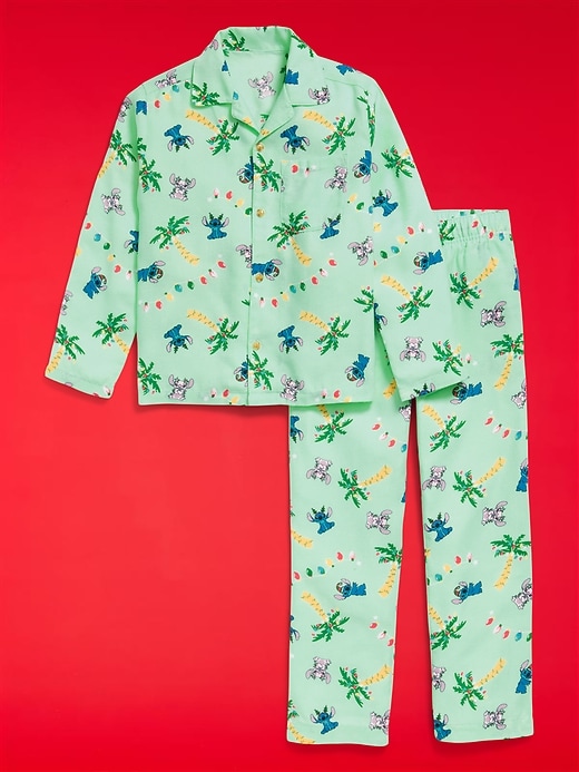 Image number 3 showing, Old Navy x Disney Gender-Neutral Button-Front Graphic Pajama Set for Kids