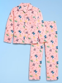 Image number 3 showing, Old Navy x Disney Gender-Neutral Button-Front Graphic Pajama Set for Kids