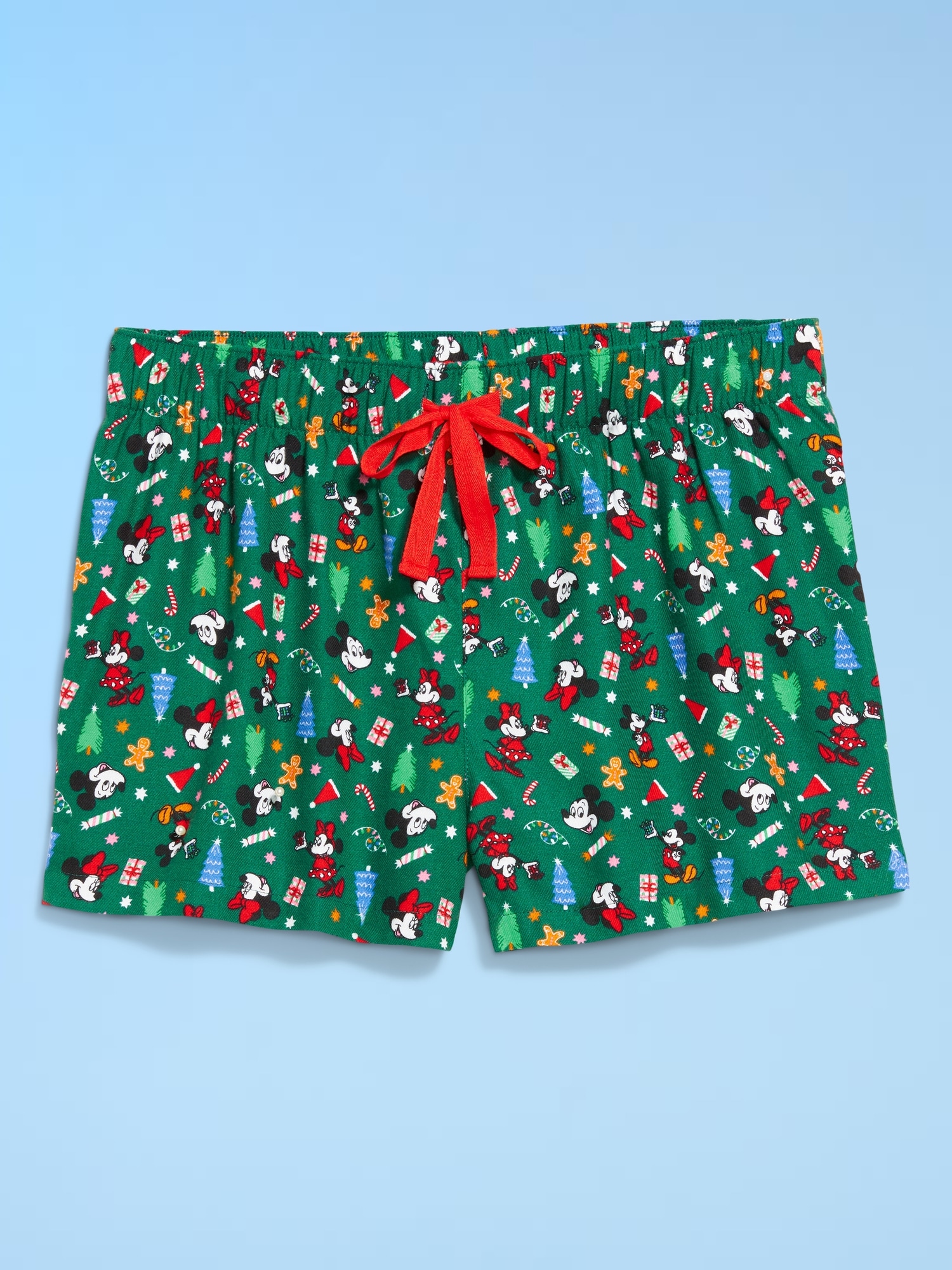Old Navy x Disney Mickey Mouse & Friends Printed Flannel Boxer Shorts for Women