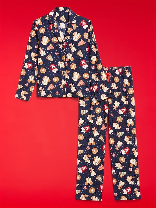 Image number 4 showing, Old Navy x Disney Mickey Mouse & Friends Printed Flannel Pajama Set for Women