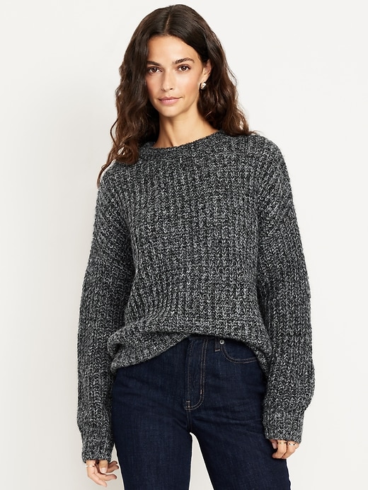 Image number 1 showing, Shaker-Stitch Crew-Neck Tunic Sweater