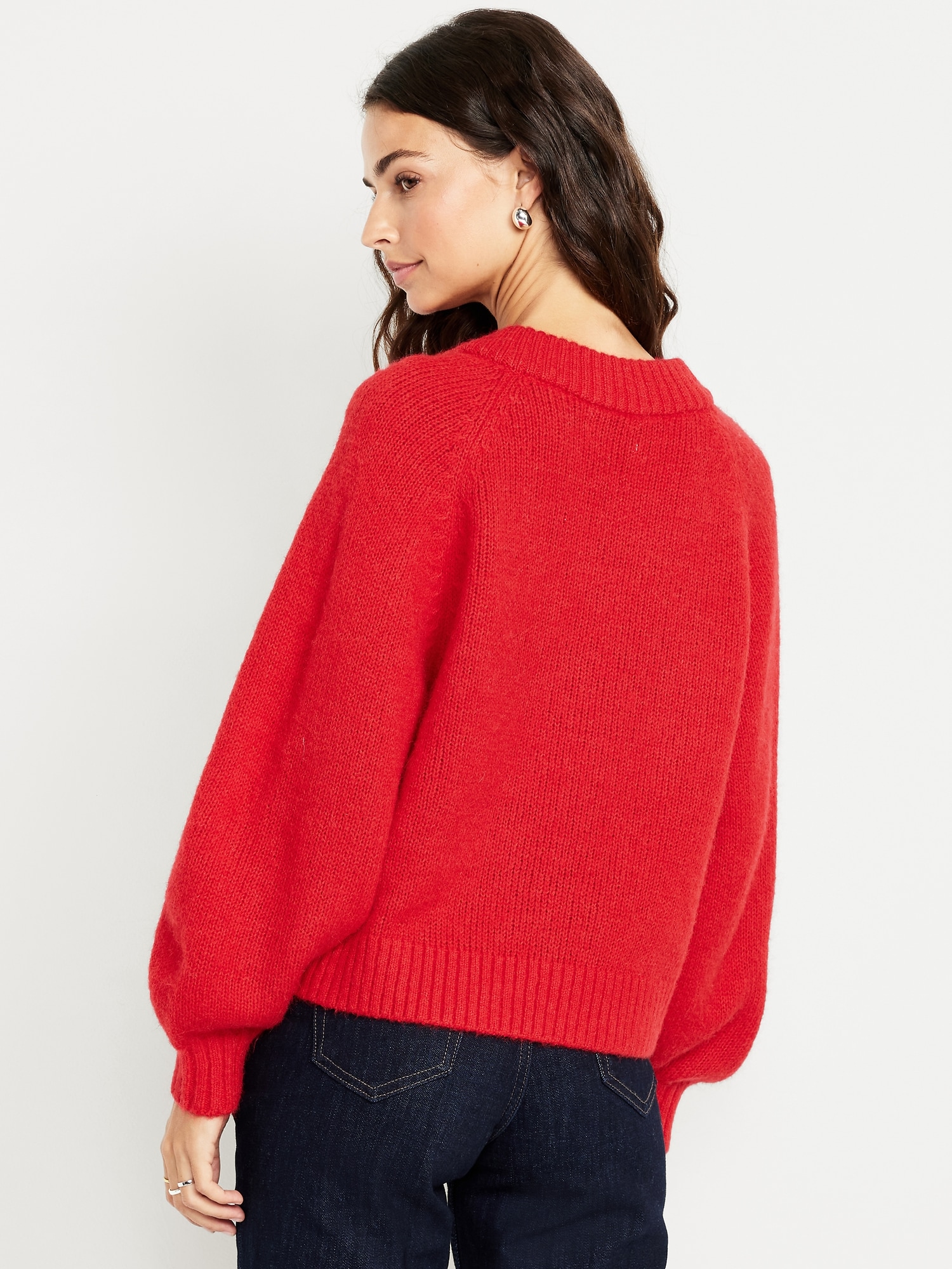 Cozy Cropped V-Neck Sweater