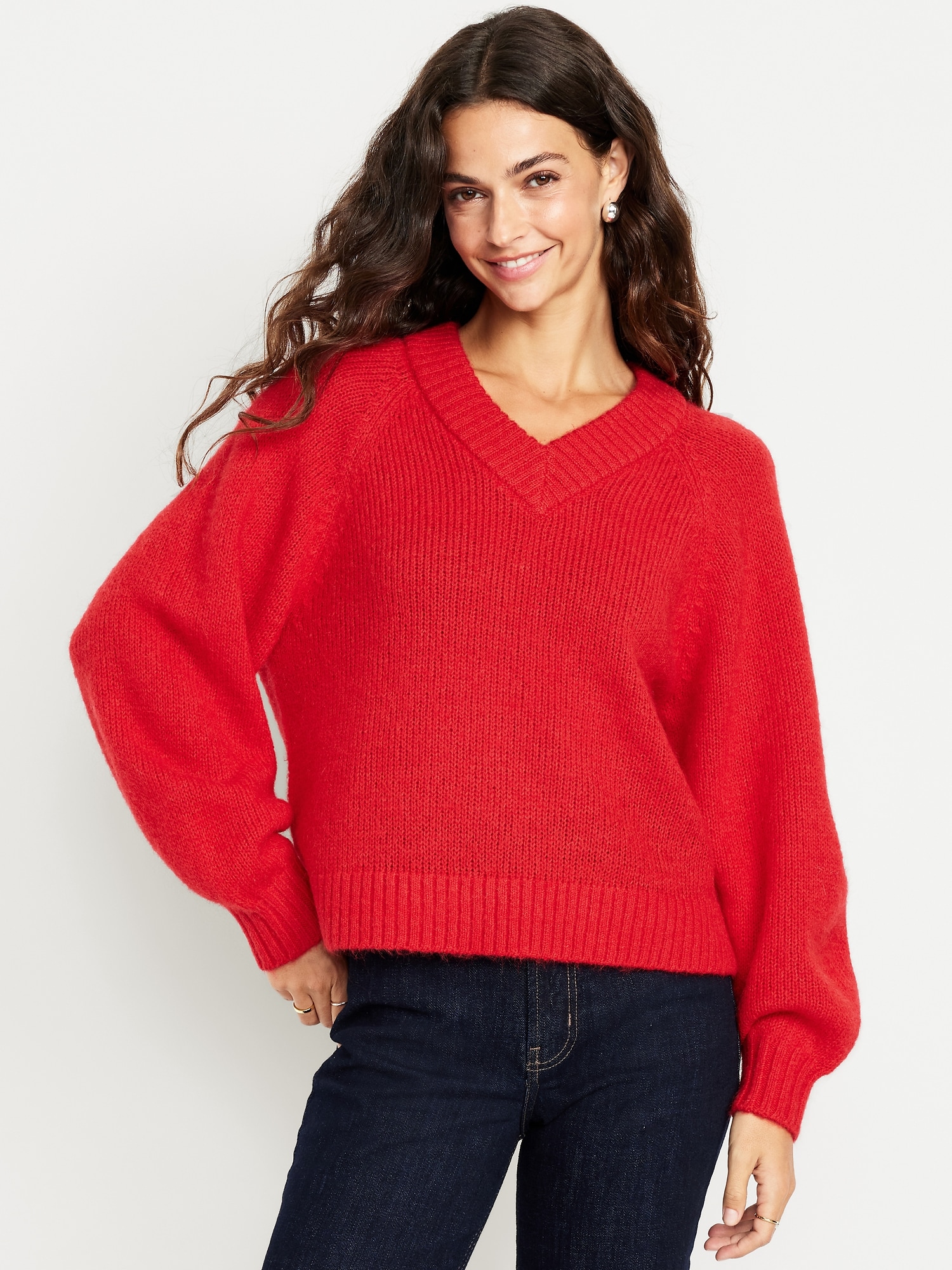 Cozy Cropped V-Neck Sweater