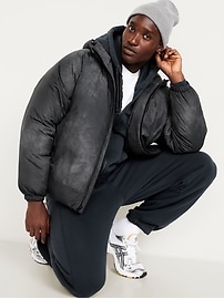 Image number 3 showing, Oversized Water-Resistant Hooded Puffer Jacket