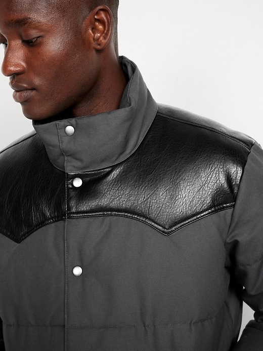 Image number 4 showing, Western Canvas Puffer Jacket