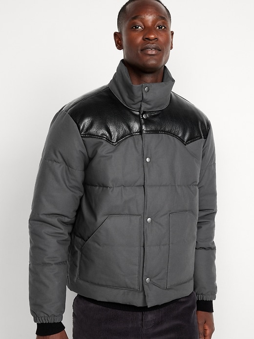 Image number 5 showing, Western Canvas Puffer Jacket