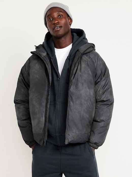 Image number 1 showing, Oversized Water-Resistant Hooded Puffer Jacket