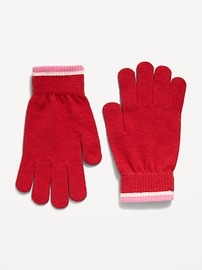 Image number 1 showing, Knit Gloves for Girls