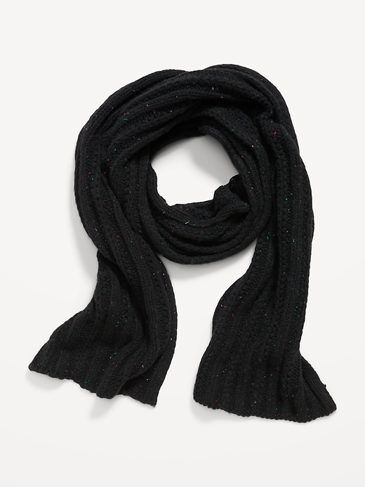 Image number 2 showing, Chunky Cable Knit Scarf