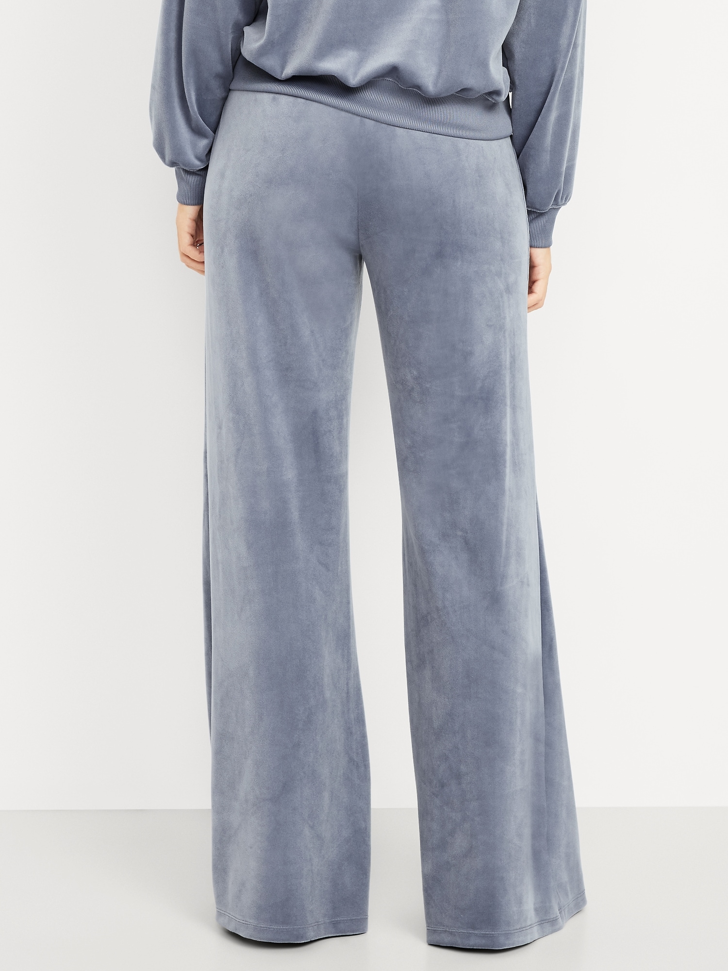 High-Waisted Velour Flare Lounge Pants
