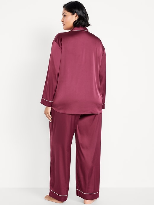 Image number 8 showing, Satin Pajama Pant Set for Women