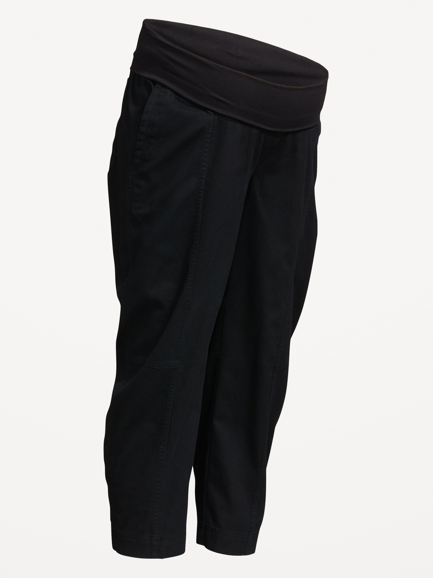 Женские брюки Old Navy Maternity Rollover Waist Barrel Leg Ankle, цвет: Чёрный — фото 4