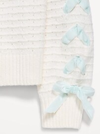 Image number 3 showing, SoSoft Bow-Tie Cardigan Sweater for Girls