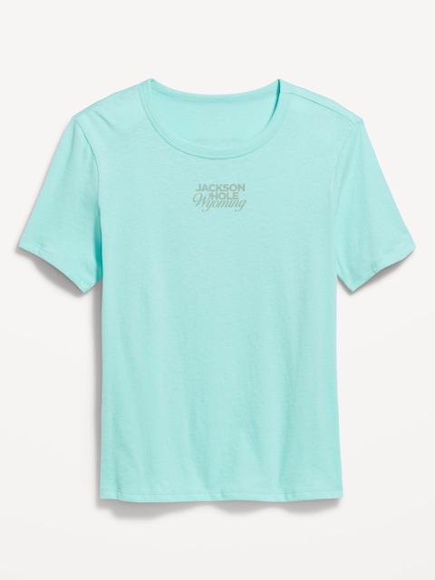 EveryWear Crew-Neck Graphic T-Shirt - Seafoam