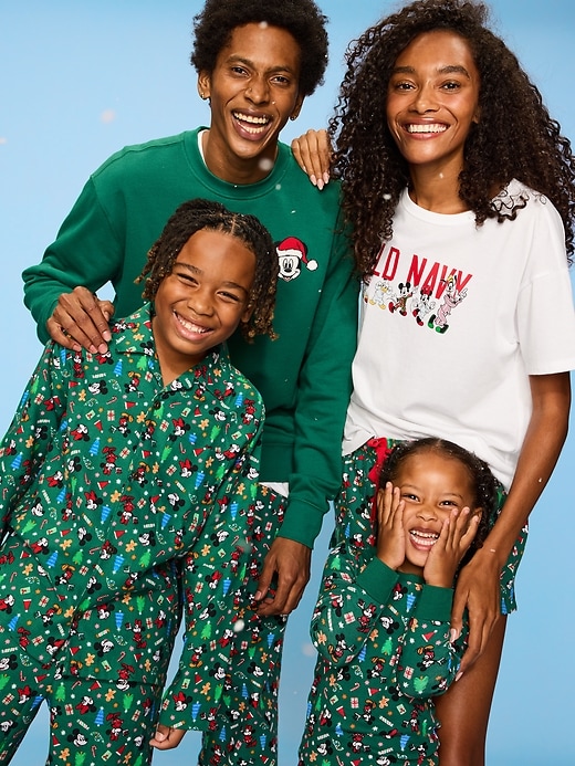 Image number 4 showing, Old Navy x Disney Gender-Neutral Button-Front Graphic Pajama Set for Kids