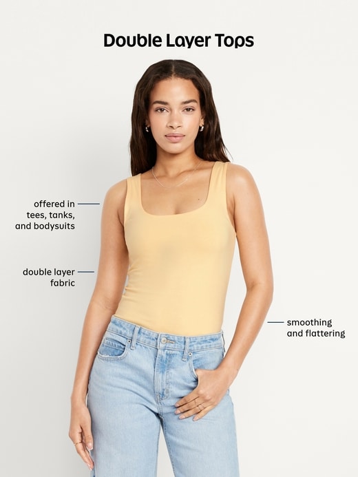 Image number 9 showing, Double-Layer Cami Bodysuit