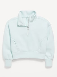 Image number 3 showing, Half-Zip Bounce Fleece Pullover Sweatshirt for Girls