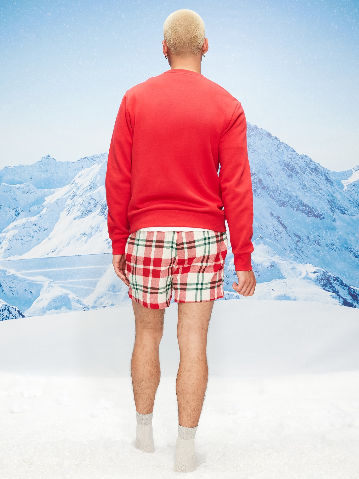 Plaid Flannel Boxer Shorts for Men -- 5-inch inseam