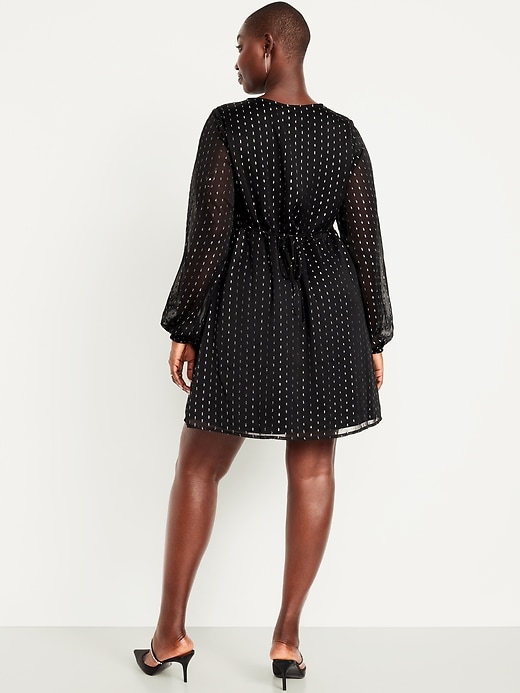 Image number 8 showing, V-Neck Swiss Dot Mini Dress