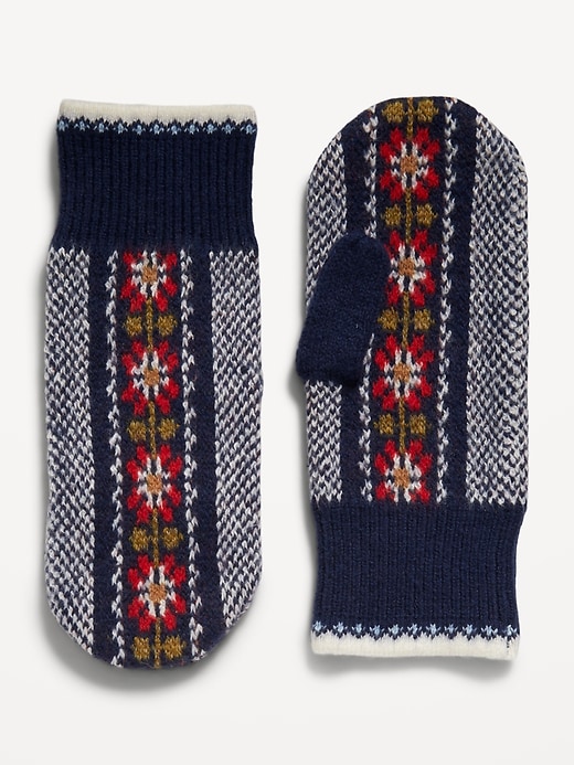 Image number 1 showing, Fair Isle Craft Stitch Mittens for Women